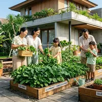 Tren Mini Food Garden 2026 / Penerapan Metode Rotasi Tanam Berjenjang untuk Menjaga Ketersediaan Pangan. [AI Generated]