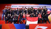 Indonesia meraih gelar pada Kejuaraan Bulutangkis Beregu Asia 2020 setelah mengalahkan Malaysia 3-1 di Rizal Memorial Sports Complex, Manila, Filipina, Minggu (16/2/2020). (PBSI)