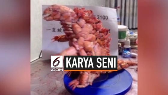 VIDEO: Unik, Patung Monster Terbuat dari Cangkang Hewan