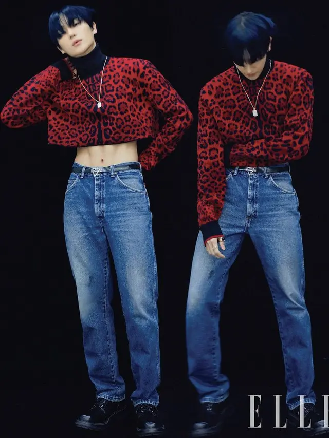 Hyunjae The Boyz melalukan pemotretan bersama ELLE Korea Edisi Januari 2022/dok. Elle Korea