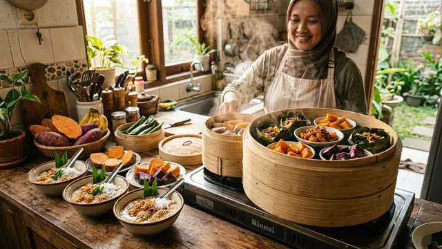 Ide Menu Sarapan dari Ubi yang Bisa Dikukus Sekaligus untuk Beberapa Porsi (AI Generated)