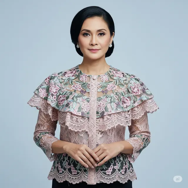 8 Model Baju Brokat Terbaru Usia 40-an yang Elegan dan Sopan