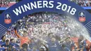 Trofi Piala FA pun tak luput dari incaran skuad The Blues. Mereka berhasil menjadi jawara hingga lima kali yakni pada tahun 2007, 2009, 2010, 2012 dan 2018. (AFP/Glyn Kirk)