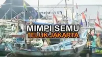 Nelayan setempat meyakini cemaran laut itu salah satunya disebabkan aktivitas pembuangan limbah pabrik pergudangan di sekitar Teluk Jakarta.