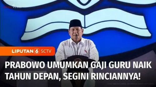 VIDEO: Air Mata Prabowo Menitik Usai Umumkan Kenaikan Gaji Guru