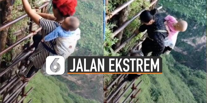 VIDEO: Penuh Perjuangan, Warga Desa Harus Naik Turun Ribuan Tangga Jika Beraktivitas
