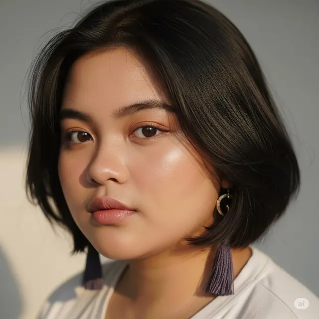 Potongan Rambut Bob Pendek Ala Korea. Foto: Gemini