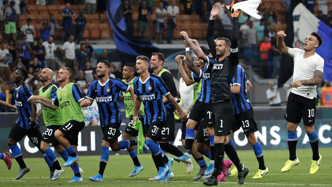 Para pemain Inter Milan (AP Photo/Luca Bruno)
