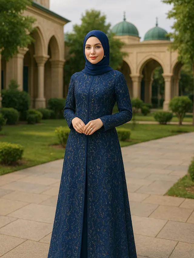 Rekomendasi Gamis Brokat Belah Depan yang Trendi di 2025