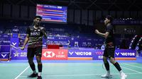 Ganda putra Indonesia Bagas Maulana/Muhammad Shohibul Fikri akan menghadapi juara dunia asal Korea Selatan Kang Min Hyuk/Seo Seung Jae pada perempat final China Open 2023, Jumat, 8 September. (foto: PBSI)