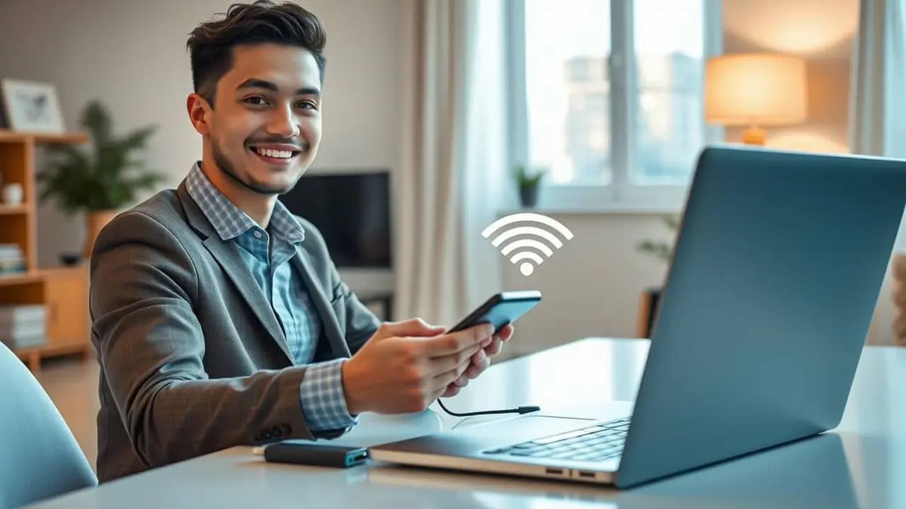 cara menyambungkan hp ke laptop
