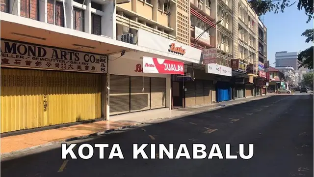 Malaysia Lockdown, 10 Potret Terkini Sabah yang Kosong Bak Kota Hantu