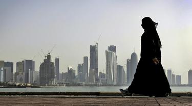 Ilsutrasi kota Doha, ibu kota Qatar (AP/Kamran Jebreilli)