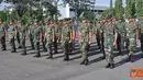 Citizen6, Surabaya: Ratusan prajurit tersebut berasal dari satuan Detasemen Markas dan Staf Mako. Pada Kamis minggu ke III bulan Mei ini, merupakan agenda latihan untuk PBB. (Pengirim: Penkobangdikal)