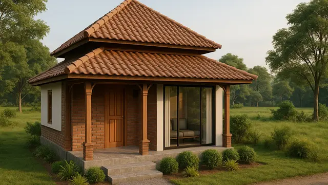 7 Gambar Rumah Sederhana Ukuran 6x9 di Kampung, Desain Mezanine dan