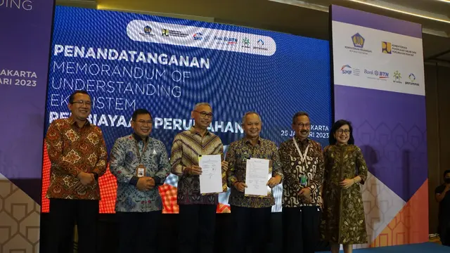 MoU Ekosistem Pembiayaan Perumahan antara Direktorat Jenderal Kekayaan Negara Kemenkeu dan Direktorat Jenderal Pembiayaan Infrastruktur Pekerjaan Umum dan Pembiayaan Perumahan Kementerian PUPR, dan PT Sarana Multigriya Finansial (Persero).