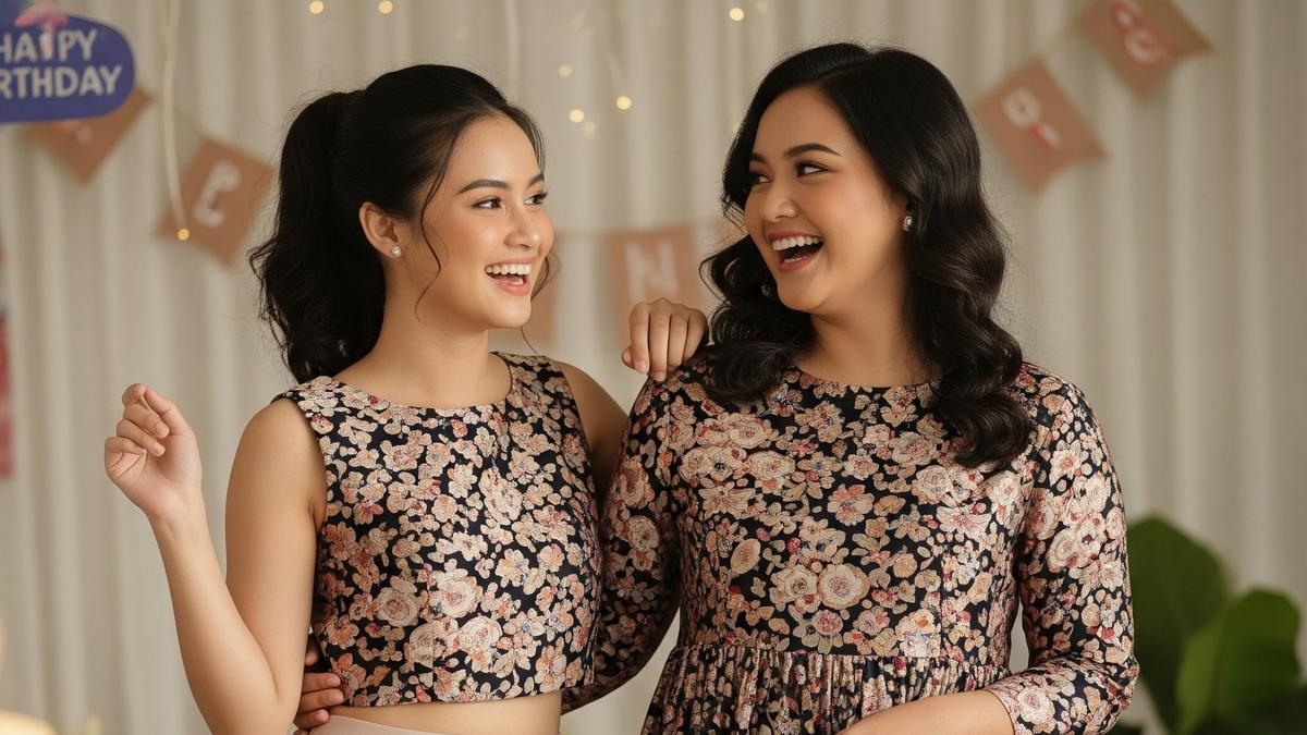 8 Setelan Baju Brokat dan Rok Tile Wanita, Kombinasi Mewah dan Nyaman untuk Segala Acara