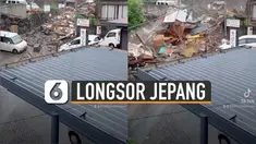 Beberapa detik setelah mobil pergi, longsor lebih besar datang.