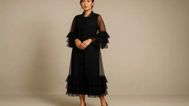 Model Cardigan Tile untuk Kondangan/Ilustrasi oleh AI