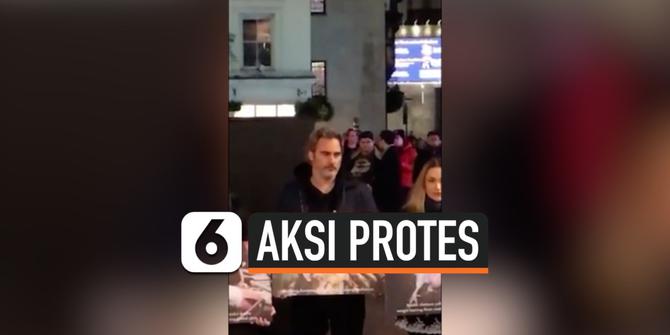 VIDEO: Joaquin Phoenix Ikut Demo Hak Kesetaraan Binatang