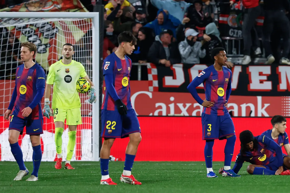 Foto: Reaksi Pemain Barcelona Setelah Dipermalukan Girona di Liga Spanyol