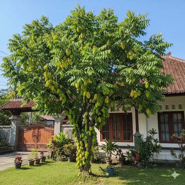 Buah yang bagus ditanam di depan rumah (Foto: Gemini AI)