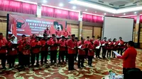 Kepengurusan baru DPD PDIP Jabar dikukuhkan, di Bandung, Sabtu (27/7/2019). (Liputan6.com/Putu Merta Surya Putra)