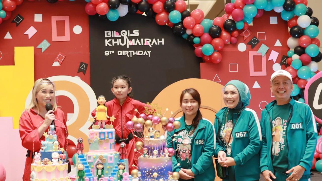 7 Momen Ulang Tahun Putri Ayu Ting Ting Ke-8, Gelar Pesta Bertema Squid Game