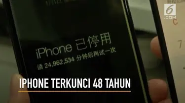 Gara-gara salah memasukkan password, balita di China membuat iPhone ibunya terkunci selama 48 tahun.