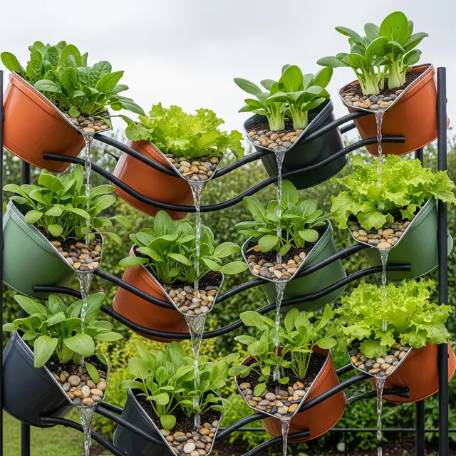 Desain Kebun Sayur di Ember Cat Bekas, Tahan Hujan dan Ramah Lingkungan (AI)