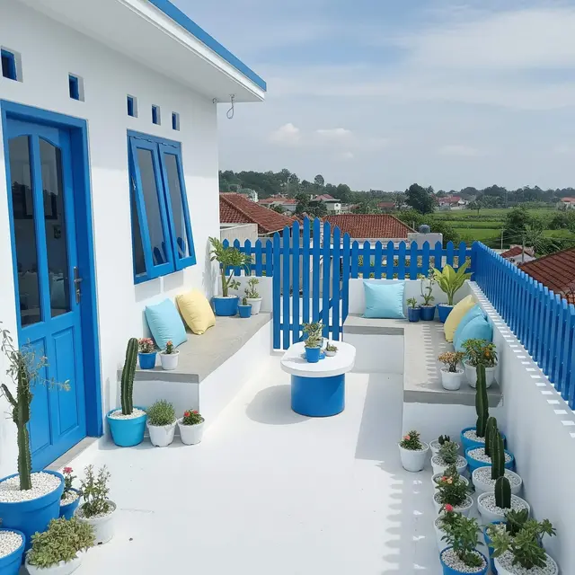 Desain Rumah Kecil dengan Rooftop Garden