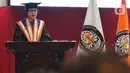 Ketua DPR Puan Maharani memberikan pidato saat pengukuhan Gelar Doktor Kehormatan Kebudayaan dan Kebijakan Pembangunan Manusia  dari Universitas Diponegoro, di Gedung Prof. Soedarto, Universitas Diponegoro, Semarang, Jawa Tengah, Jumat, (14/2/2020). (Liputan6.com/Johan Tallo)