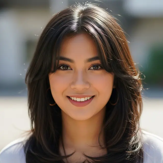 Model Rambut Wanita Atas Pendek Bawah Panjang (Image by Gemini AI)