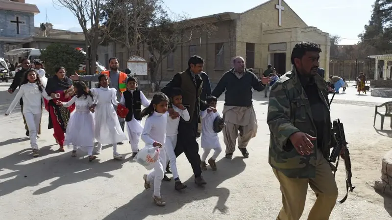 Bom Bunuh Diri Meledak di Gereja Pakistan, 5 Orang Tewas