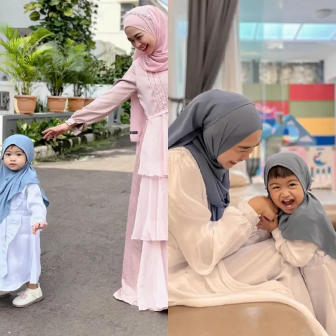 Gaya Ria Ricis Lebaran Tanpa Teuku Ryan