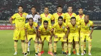 Tim Sriwijaya FC saat bertanding melawan Persib dalam laga Torabika Soccer Championship 2016 di Stadion Si Jalak Harupat, Bandung, Sabtu (30/4/2016). (Bola.com/Vitalis Yogi Trisna)