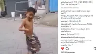 Gara-gara jogetnya total, video bocah ini pun langsung menjadi viral dan curi perhatian artis korea. (Foto: Instagram)