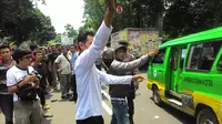 Ratusan sopir angkot di Kota Bogor menggelar aksi mogok. Mereka menuntut pengembalian rute angkot seperti semula (Liputan6.com/Achmad Sudarno)