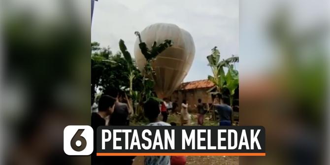 VIDEO: Balon Udara Berisi Petasan Meledak sebelum Diterbangkan