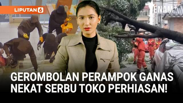 Sekitar 24 orang perampok menyerbu sebuah toko perhiasan di California, Amerika Serikat dan membawa kabur perhiasan dengan nilai total mencapai 1 juta dolar AS. Selanjutnya, kawasan China Selatan mulai pulih setelah diterjang oleh angin Super Topan R...