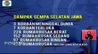 Sedikitnya 30 rumah rusak dan dua orang terluka. Sebagian besar korban gempa adalah manula yang tak sempat keluar rumah.