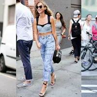 Celana jins high waist. (via: popbela.com)