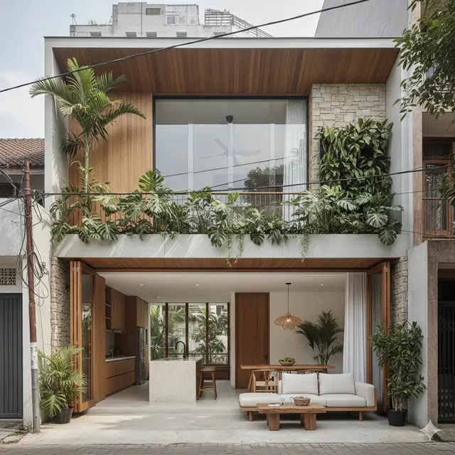 Model Rumah Tropis untuk Lahan Sempit