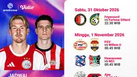 Eredivisie 2026/27 Pekan ke-11: Feyenoord, PSV, dan Ajax Siap Beraksi di Vidio