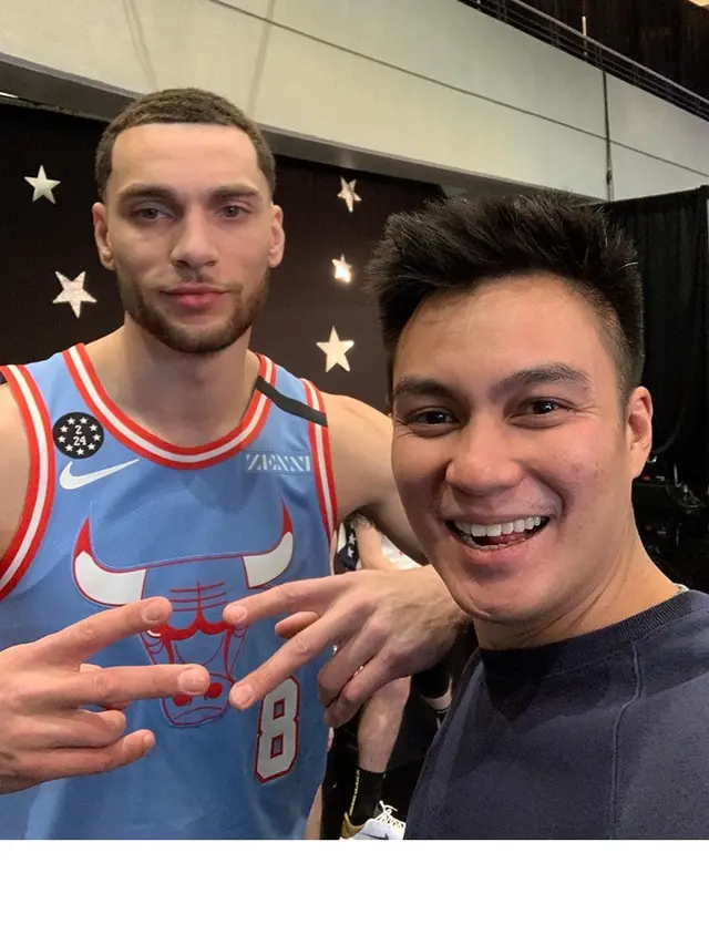 Tak Terlupakan, Ini 7 Potret Seru Baim Wong saat Nonton NBA All Star 2020