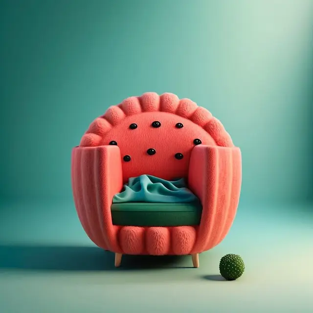 6 Kreasi Seni Desain Kursi Mini Bentuk Buah dan Sayur Ini Tampak Estetik