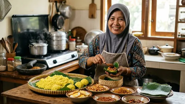 Resep Nasi Kuning Cokot/AI Generated