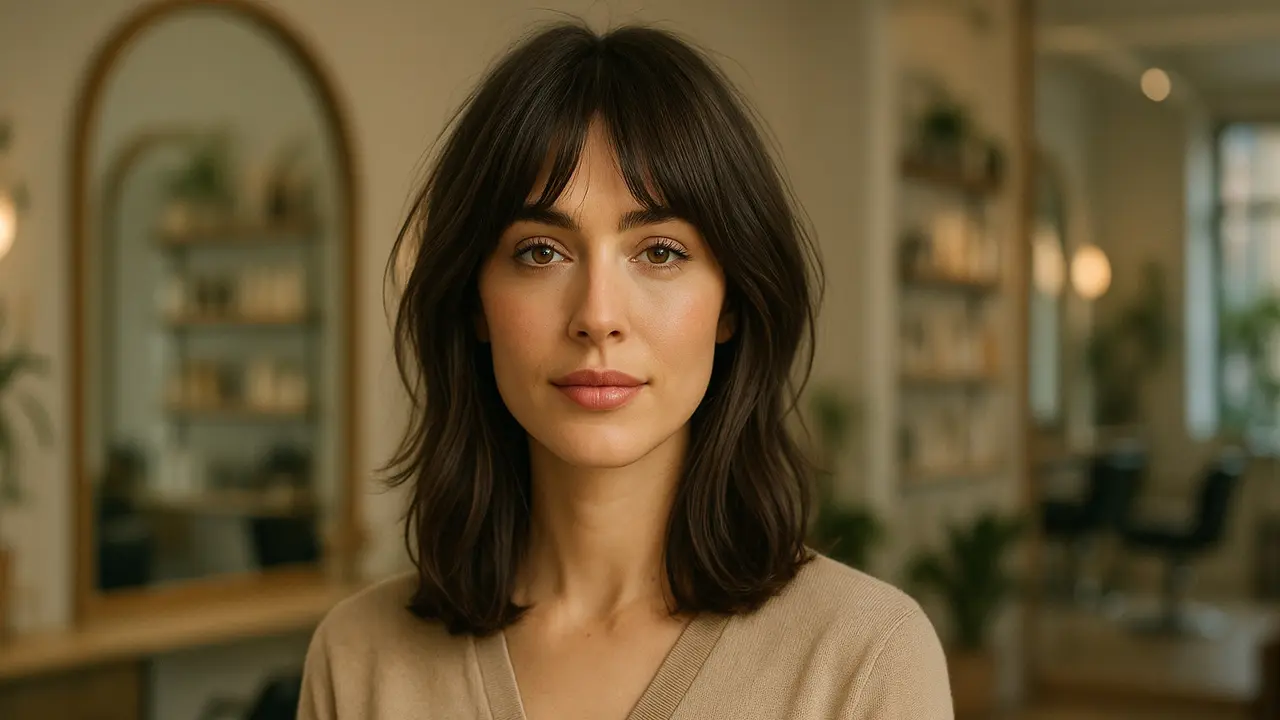 Model Rambut Shag Modern dengan Curtain Bangs