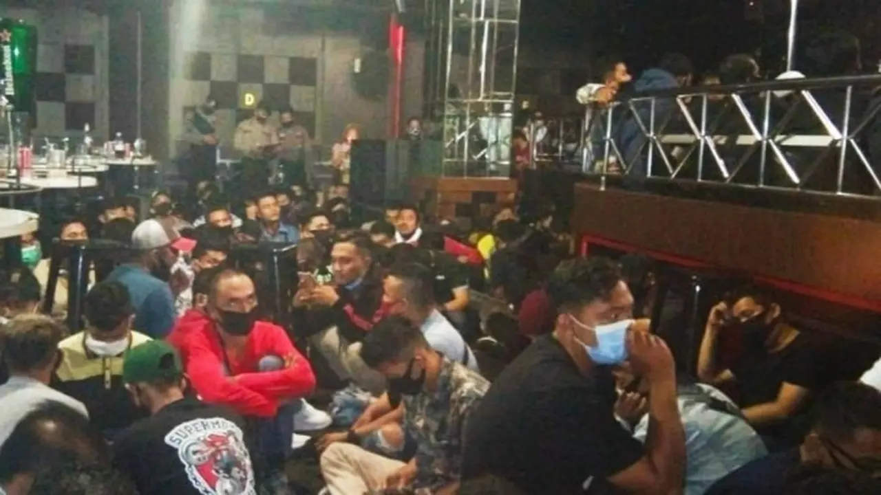Suasana salah satu diskotek di Pekanbaru di tengah kepungan Covid-19 di Riau.