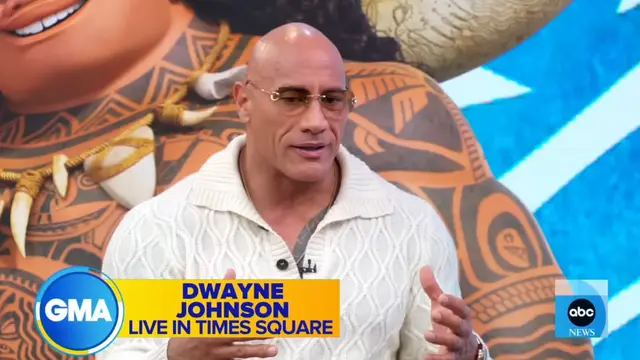 Dwayne Johnson, yang kembali mengisi suara karakter Maui, memberikan pernyataan menarik tentang film "Moana 2" (YouTube/Good Morning America)